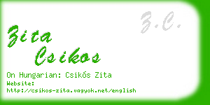 zita csikos business card