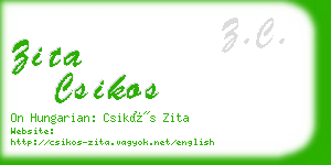 zita csikos business card